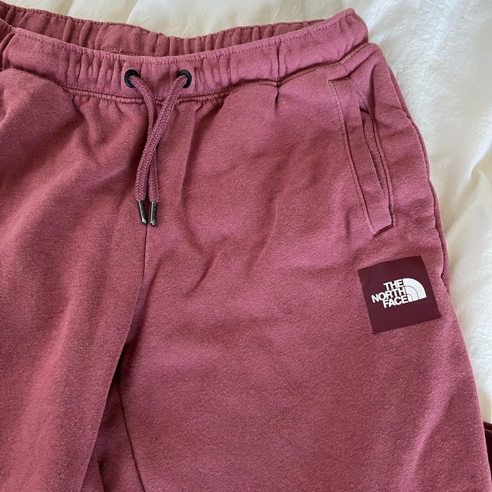 The North Face burgundy joggers small